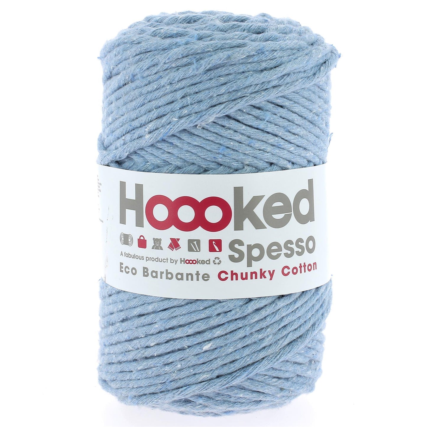 Hoooked Spesso Chunky Cotton Provence Blue Cotton Yarn - 127m (416.7'), 500g