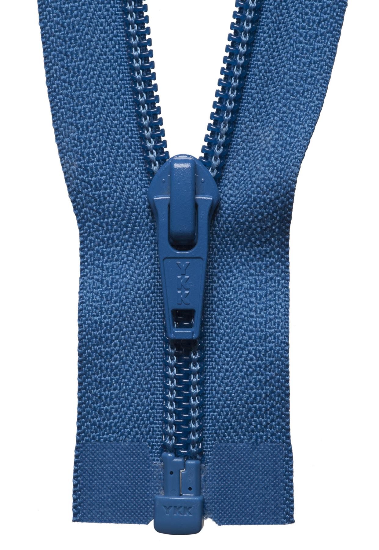 [YKK] Saxe Blue Nylon Open End Zip - 46Cm Or 18.11In