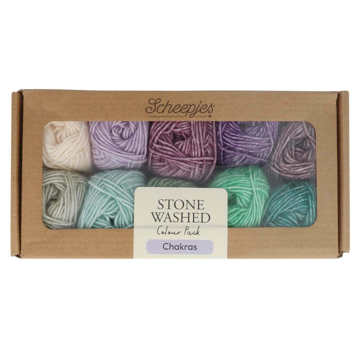 [Scheepjes] 24533 Stone Washed Colour Pack Chakras Yarn - 25g