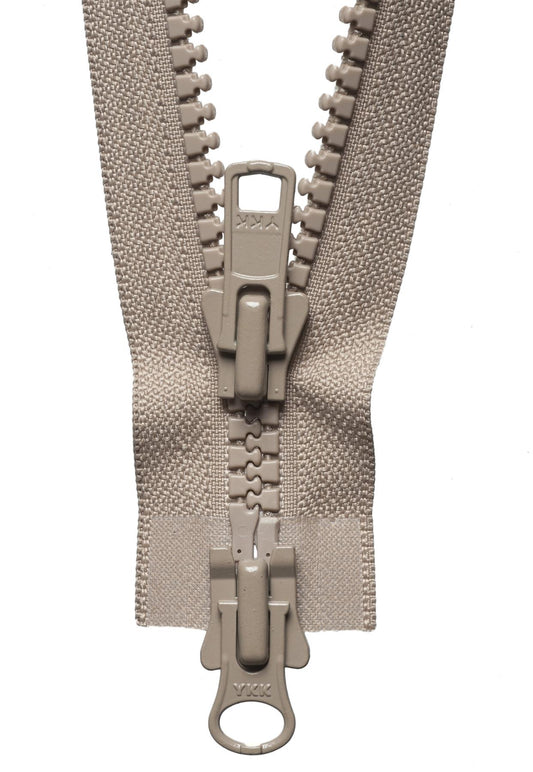 [YKK] Fawn Vislon Heavy Two-Way Open End Zip - 66Cm