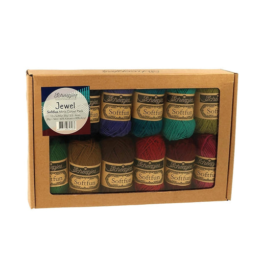[Scheepjes] 65706 Softfun Colour Pack Jewel Yarn - 20g